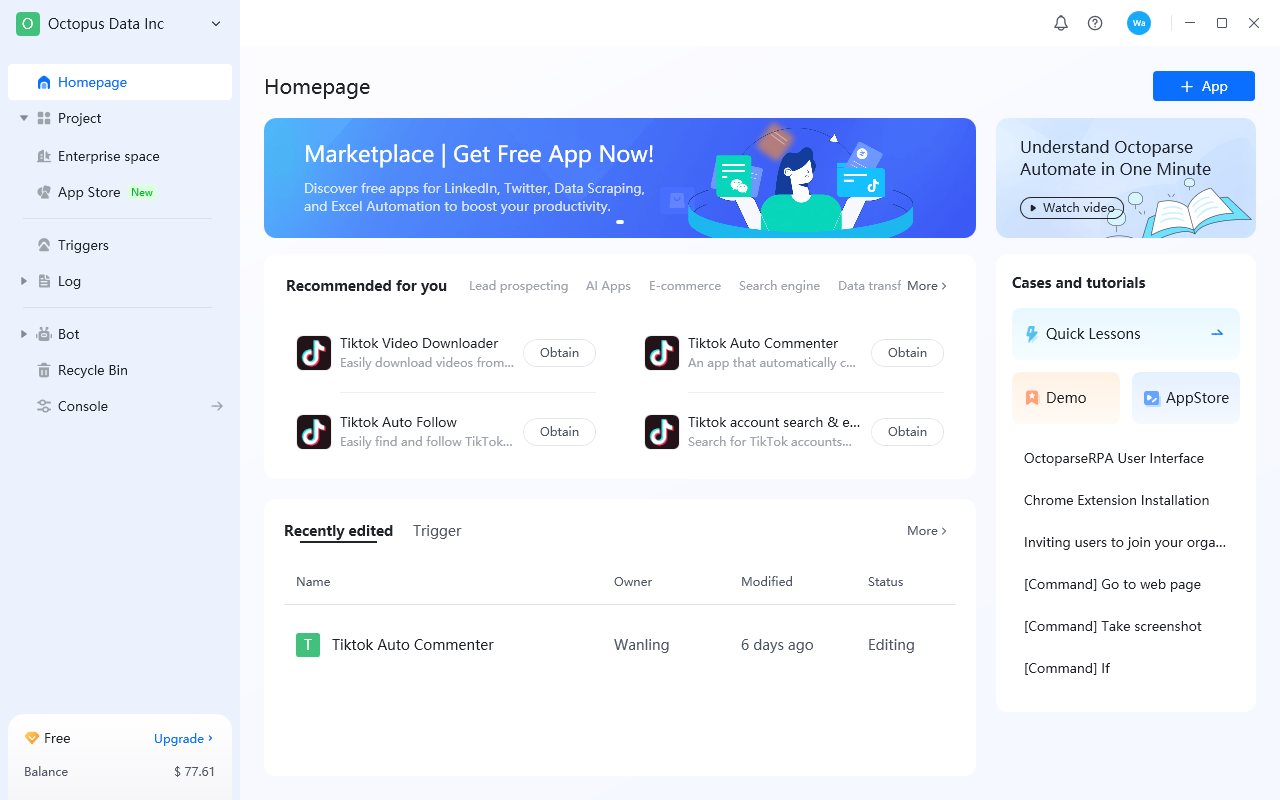 octoparse ai client