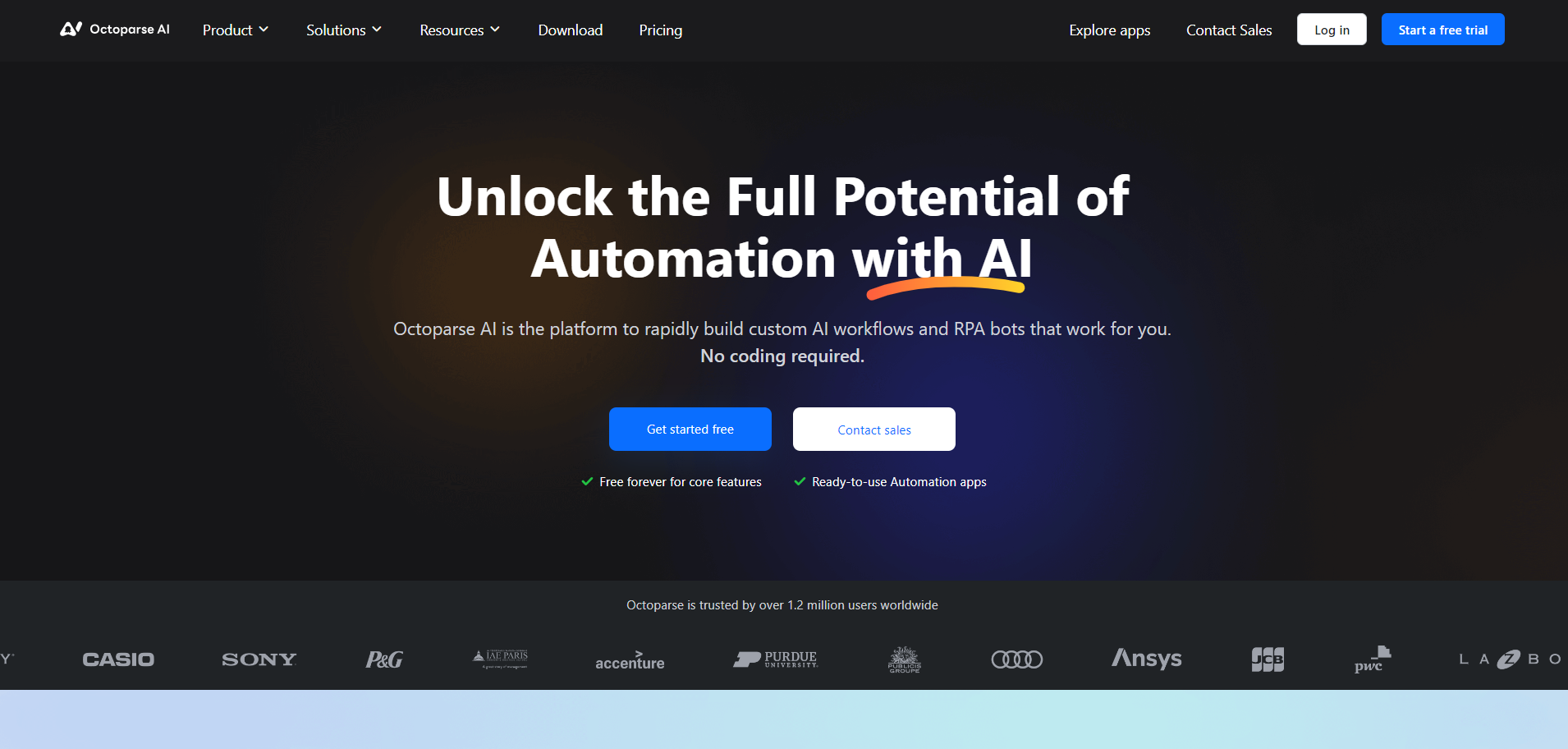 octoparse ai homepage