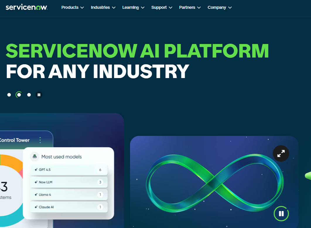 servicenow homepage