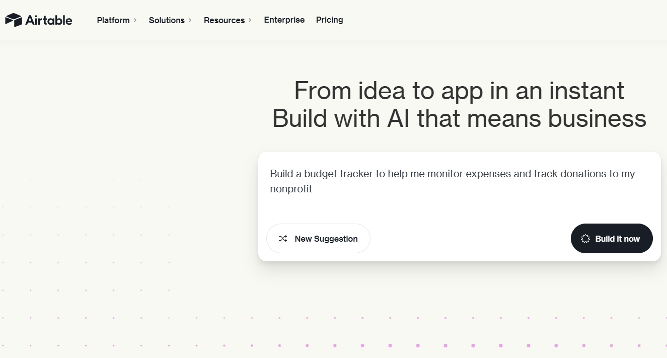airtable homepage